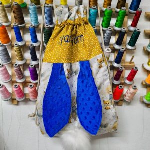 sacca zaino asilo con orecchie coniglio